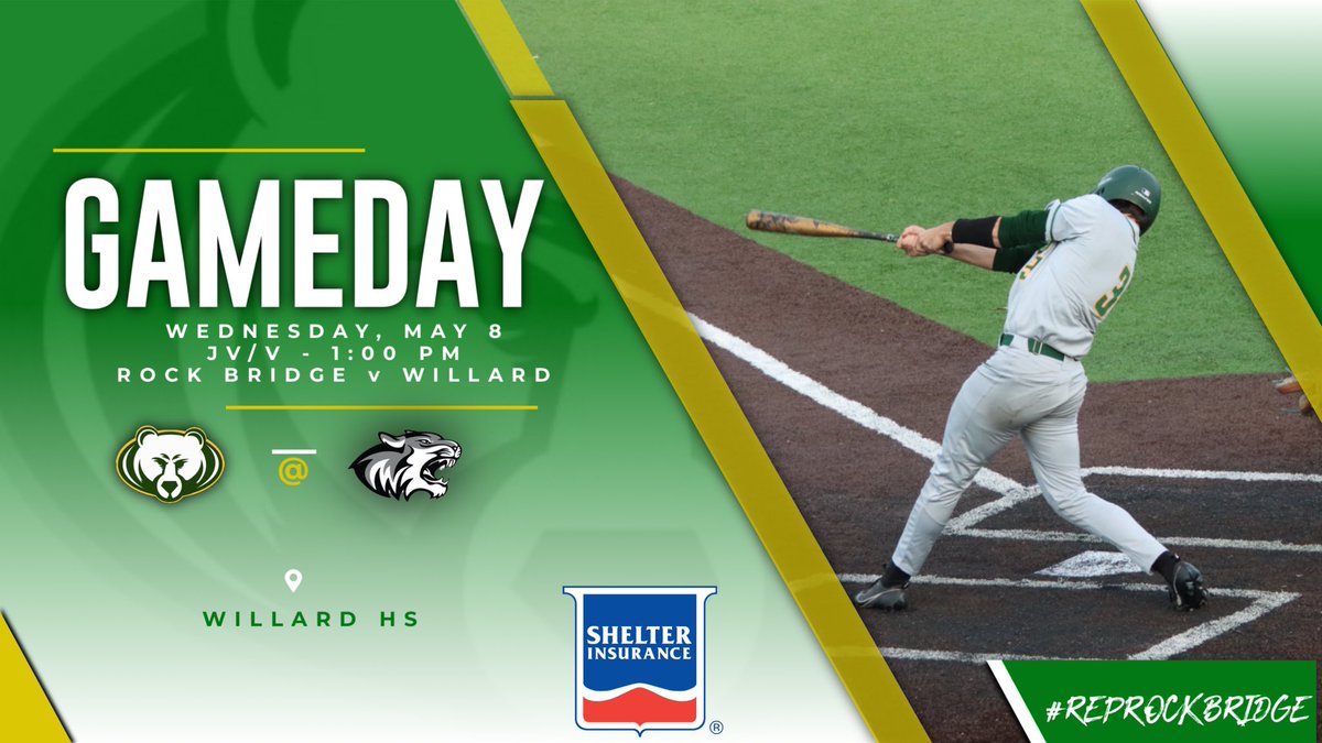 Rock Bridge Baseball is back in action today as they travel to take on Willard! Go Bruins!