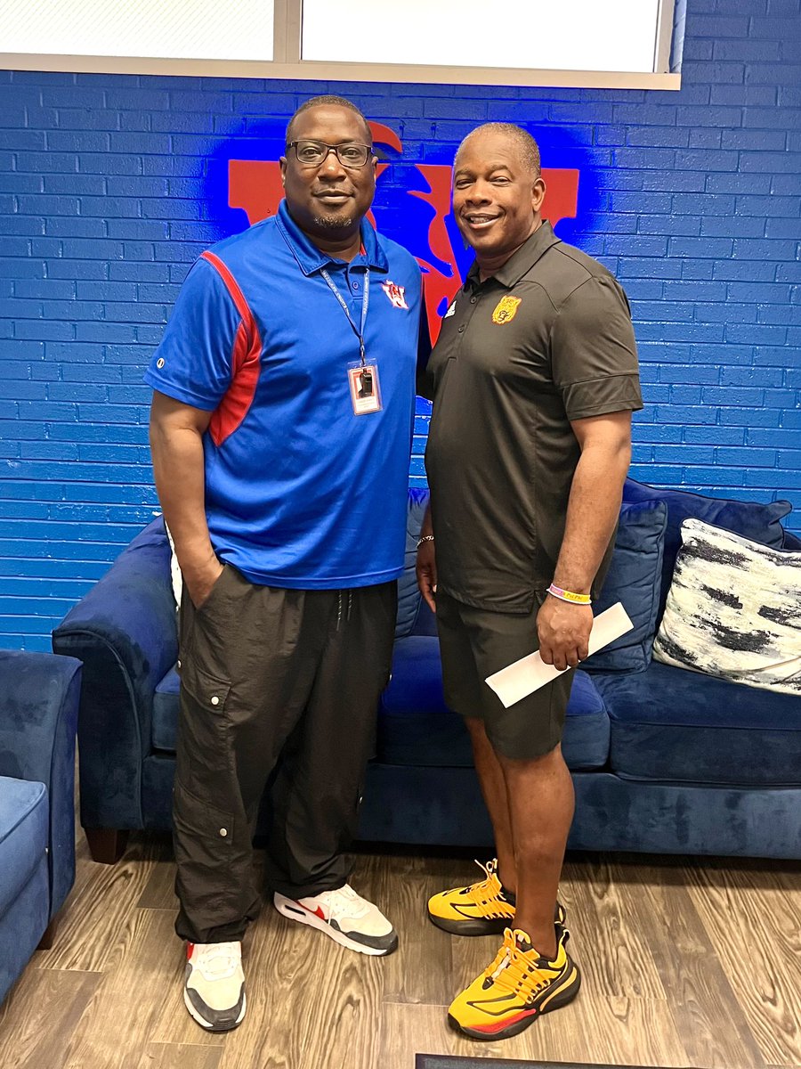 Thank you to Grambling Head Coach Mickey Joseph for recruiting and visiting with our student-athletes at Woodlawn Leadership Academy. #GoKnights #Woodlawn