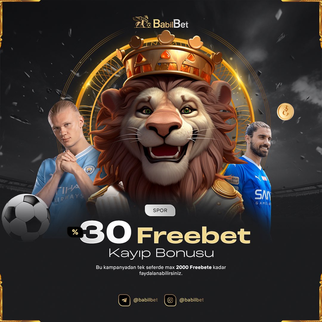 babilaslan's tweet photo. 🔥 Spor alanındaki kaybına %30 FREEBET imkanı ile daha fazla avantaj sağla!

⭐ %25'e varan Discount yerine bu bonusu kullanabilirsin!

✅ Tek seferde 2000 Freebet'e kadar faydalanabilirsin!

🦁 Babilbet kazandırır! https://t.co/HCf1D9TMNn