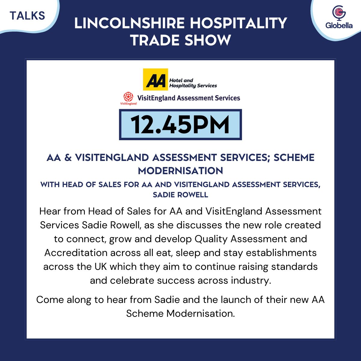 There’s only 1 week to go until the Lincolnshire Hospitality Trade Show on 15 May! Join our colleague Sadie as she discusses how we’re raising #hospitality standards by modernising our schemes! Get your ticket! > tinyurl.com/4uw3du92 #Hospitality #TradeShow #Lincolnshire