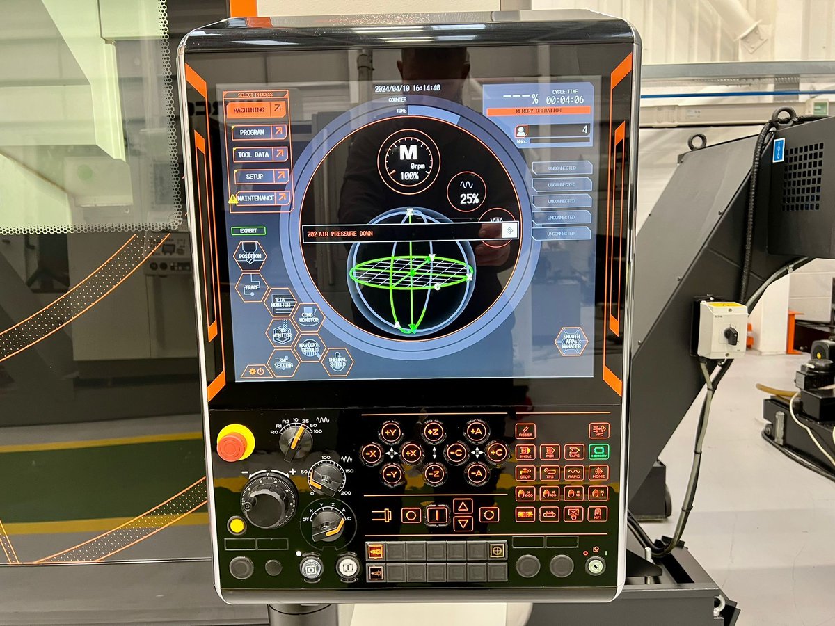 GMMachineryLtd's tweet image. 🔥 AVAILABLE EX STOCK 🔥

MAZAK Variaxis i500 5 Axis Vertical Machining Centre. Mazatrol Smooth X Control. Year 2016

buff.ly/4bq9cG3

📧 info@gmmachinery.com
📞 0161 633 8880

#mazak #usedmazak #smoothcontrol #usedmachine #milling #turning #cnc #ukmfg #engineering