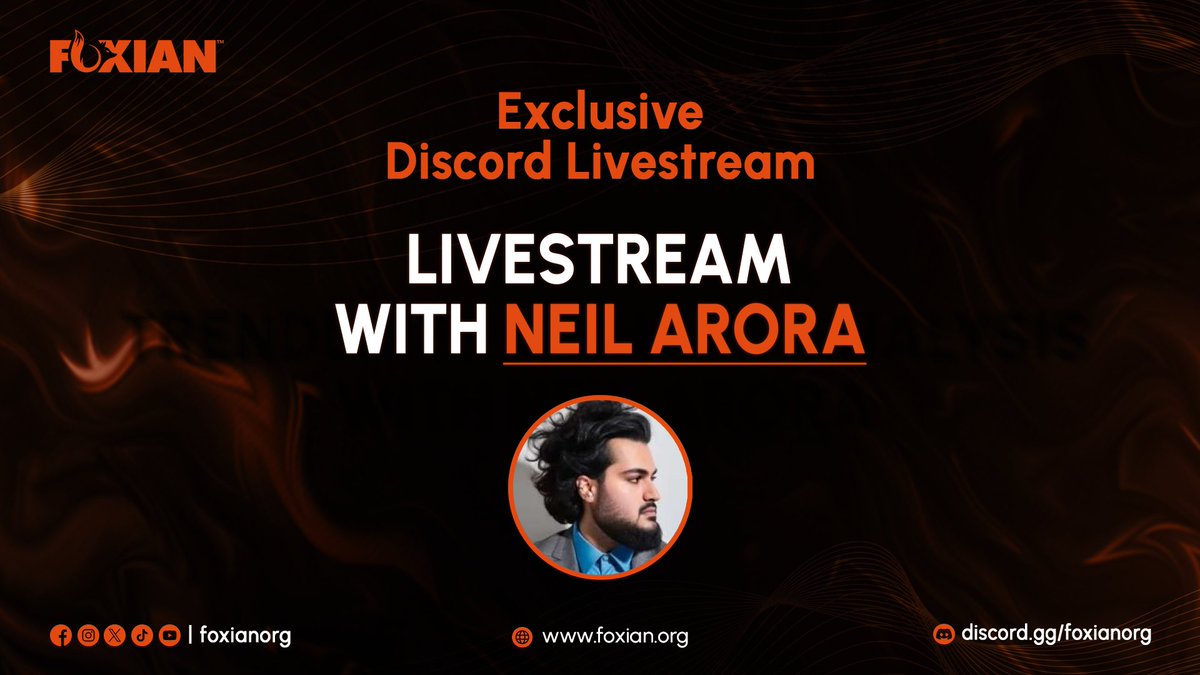 🔥 LIVESTREAM ANNOUNCEMENT 
---------------------------
LIVESTREAMS WITH NEIL ARORA

💯Join Neil Arora ,he's active in stock and crypto since 2018

He focuses on leverage and spot trading in crypto markets and options in traditional markets. He uses support and resistance,
