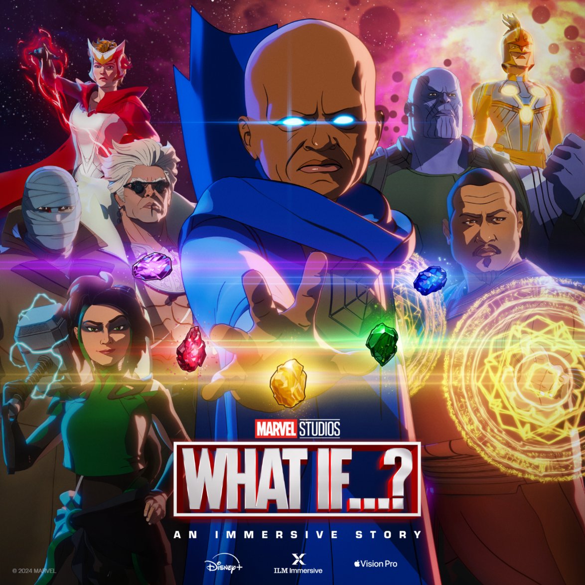Step inside the Multiverse like never before…
 
‘What If...? – An Immersive Story’ is the first-ever interactive @DisneyPlus Original story, coming soon to Apple Vision Pro from Marvel Studios and @ILMImmersive. 🧵