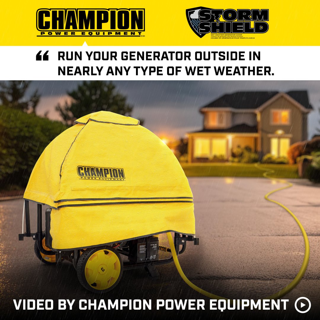 #WednesdayWisdom courtesy of @ChampionPowerEQ - there's NEVER a safe way to use generators indoors! 🏚️ 🙅 Protect your unit with Champion StormShield -> zurl.co/5QLz Video by Champion: zurl.co/pHXf #HurricanePreparednessWeek2024 #ChampionPower