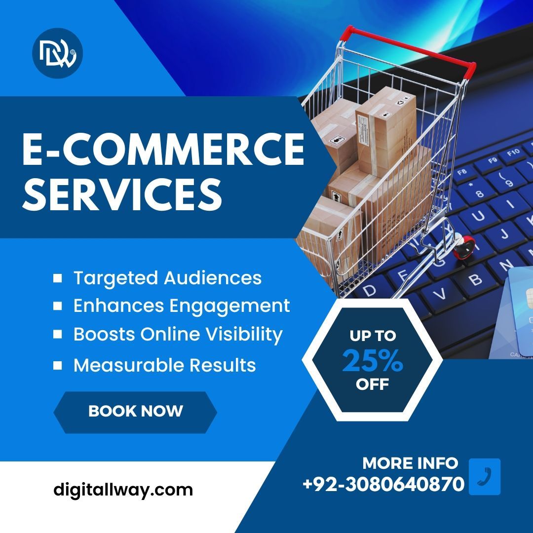 Ready to take your online store to the next level? 
Our e-commerce services at Digitallway can help you boost sales, improve user experience, and stand out from the competition. 
Contact us today to learn more! 🚀 
buff.ly/4aURqKI 

#DigitalMarketing 
#Ecommerce