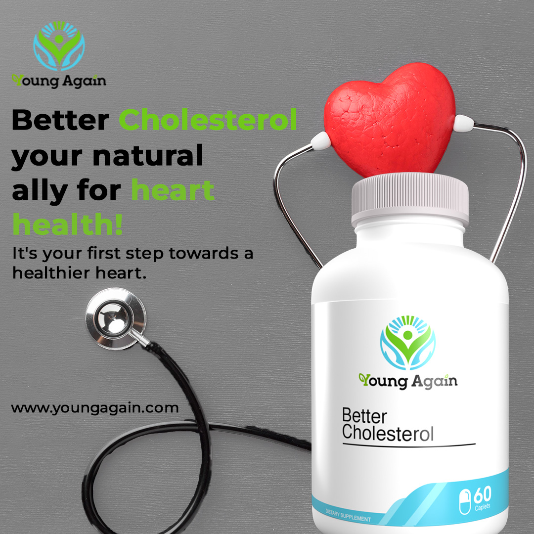 Introducing Better Cholesterol – your natural ally for heart health! ❤️ Take the first step towards a healthier heart with this essential supplement. 

#YoungAgain #BetterCholesterol #HeartHealth #NaturalAlly #HealthyHeart #PrioritizeWellness #ShopNow youngagain.com