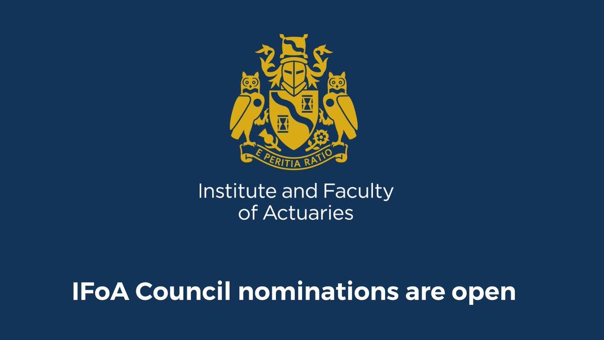Nominations for the IFoA Council Elections 2024 are now open. If you are a Fellow or an Associate of the IFoA, this is your opportunity to step into a prestigious role as a member of the IFoA Council as it resets its course for the future. Find out more: actuaries.org.uk/news-and-media…
