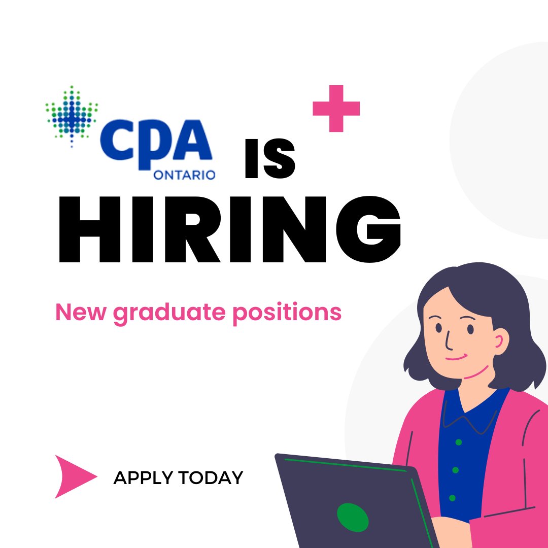 🚨 NEW jobs for graduates are waiting for YOU at @CPA_Ontario❗ Marketing, Education, and more positions are open for applications 💼 

Check them out:
👉 talentegg.ca/employer/cpa-o…

#CPA #TorontoJobs #Hiring #CanadaJobs #JobOpening