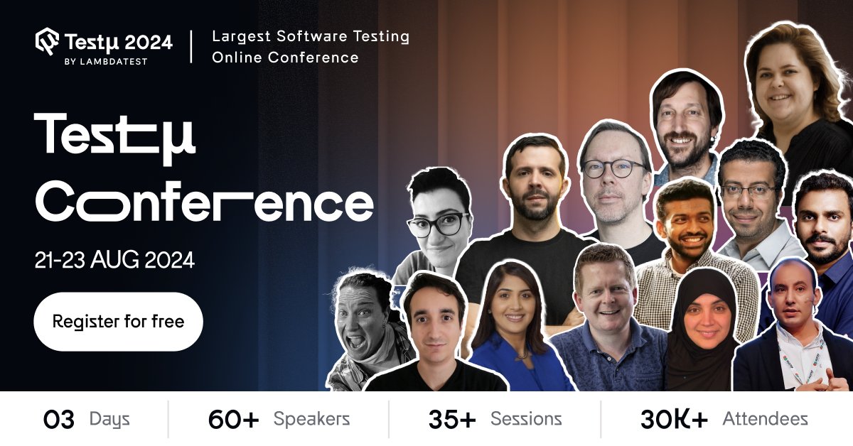 We started LambdaTest in 2018 with a single mission - to make the lives of testers and developers easier and empower them to innovate. Our Community and Testμ (‘TestMu’) Conference are centric to our mission. We are back with the 3rd edition of our annual free online conference…