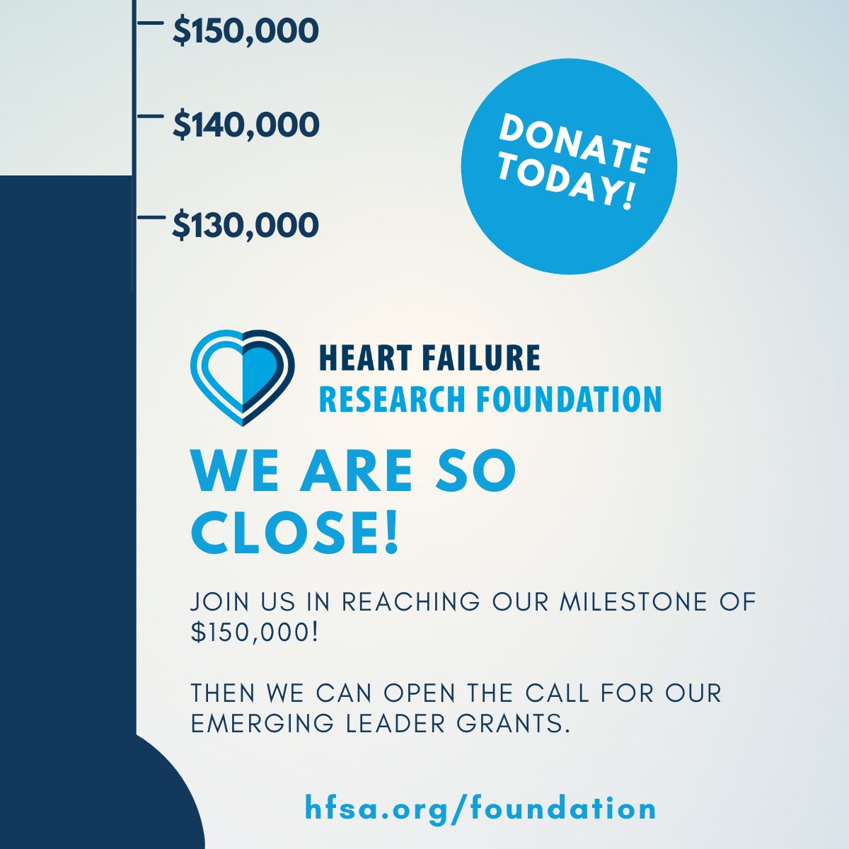 Our goal this spring is to hit the milestone of $150,000 so we can open our call for applicants to our Emerging Leader Grants. So far, our generous community has responded with $894 in gifts. Help us hit this important milestone! Give now: hfsa.org/foundation