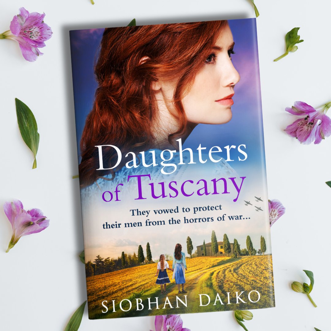 🌼 COVER REVEAL 🌼 #DaughtersofTuscany by @siobhandaiko is a brand new historical read set in WW2 Italy! Two women in an Italian community navigate tragedies and relationships with English POWs as they try to protect their loved ones. Out 10th July 📖 mybook.to/daughtersnews