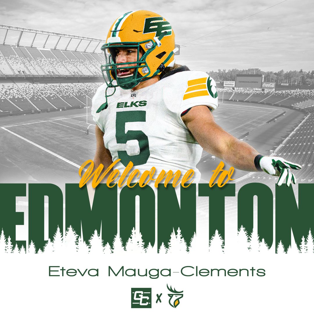 The #1 overall selection in the 2024 CFL Global Draft and #TGCathlete Eteva Mauga-Clements has landed in Edmonton! Eteva is ready to get started with the Elks as training camp is just about to launch. #thegridironcrew #CFL #OurTeamOurCity #ohcanada🇨🇦 #nebraskacornhuskers #GoElks
