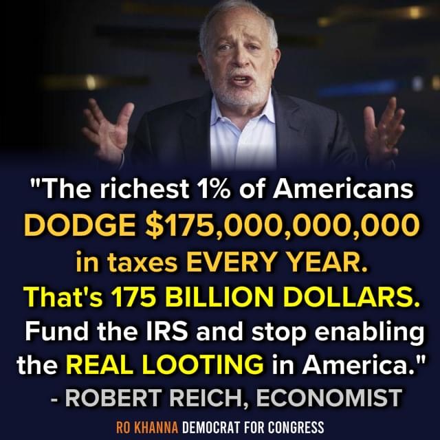 Billionaire tax dodgers are robbing our country and our economy blind.