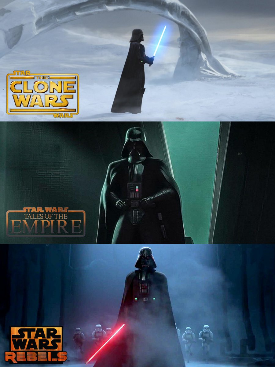 Darth Vader throughout Star Wars Animation