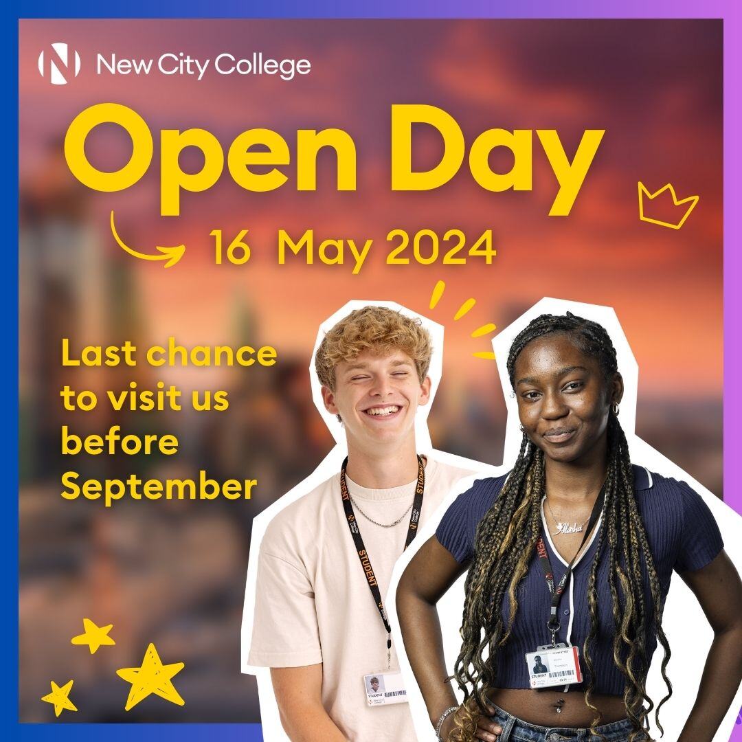 Don't miss out on your final opportunity to experience our open event! Join us on 16th May from 4-7pm to discover our campus and exciting range of courses. See you there:bit.ly/3y8kJeO✨🎓