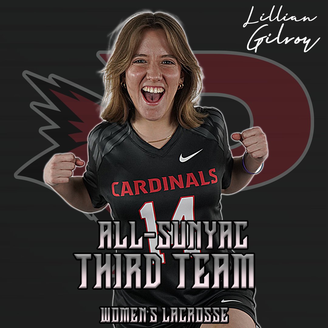 WLAX | ALL-SUNYAC Honors are here for @PlattsWLax!!! Lillian Gilroy was named to the All-SUNYAC Third team, the first all-league honors of her career. Congrats Lillian!!! #CardinalStrong #CardinalCountry