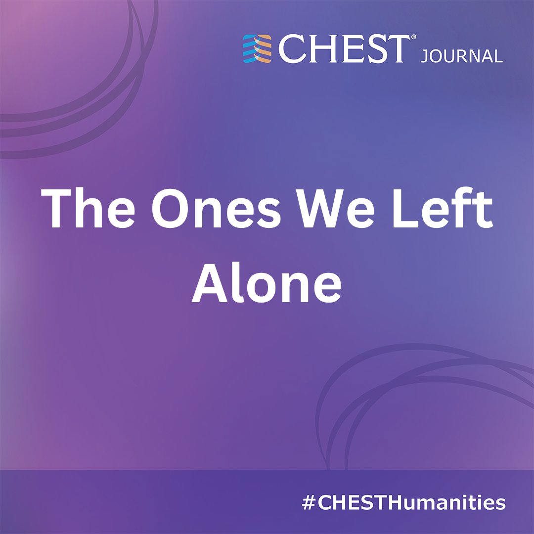 A CHEST Exhalations article shares Dr. Catherine Waymel's experience of going from a physician to a caregiver for a relative who was critically ill during the height of the COVID-19 pandemic. Read more in the May issue: hubs.la/Q02wrM5q0 #JournalCHEST #CHESTHumanities