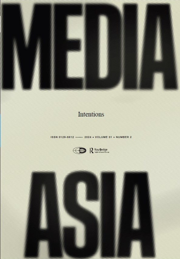 ANNOUNCEMENT: Media Asia's Volume 51, Number 2 (June 2024) is published one month ahead of schedule. Titled 'Intentions,' this 176-page issue consists of six refereed articles, two non-refereed commentaries and four non-refereed reviews. tandfonline.com/toc/rmea20/51/2