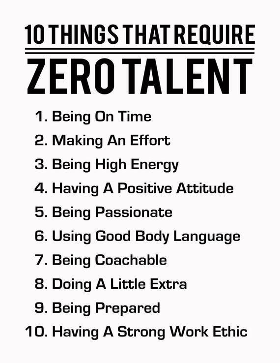 10 things that may sometimes contribute to high performance environments and are biopsychosocially driven… 1. Being on time…(because conscientiousness may have a genetic component and because people’s lives can be complicated) 2. Making an effort…(because effort is a human…