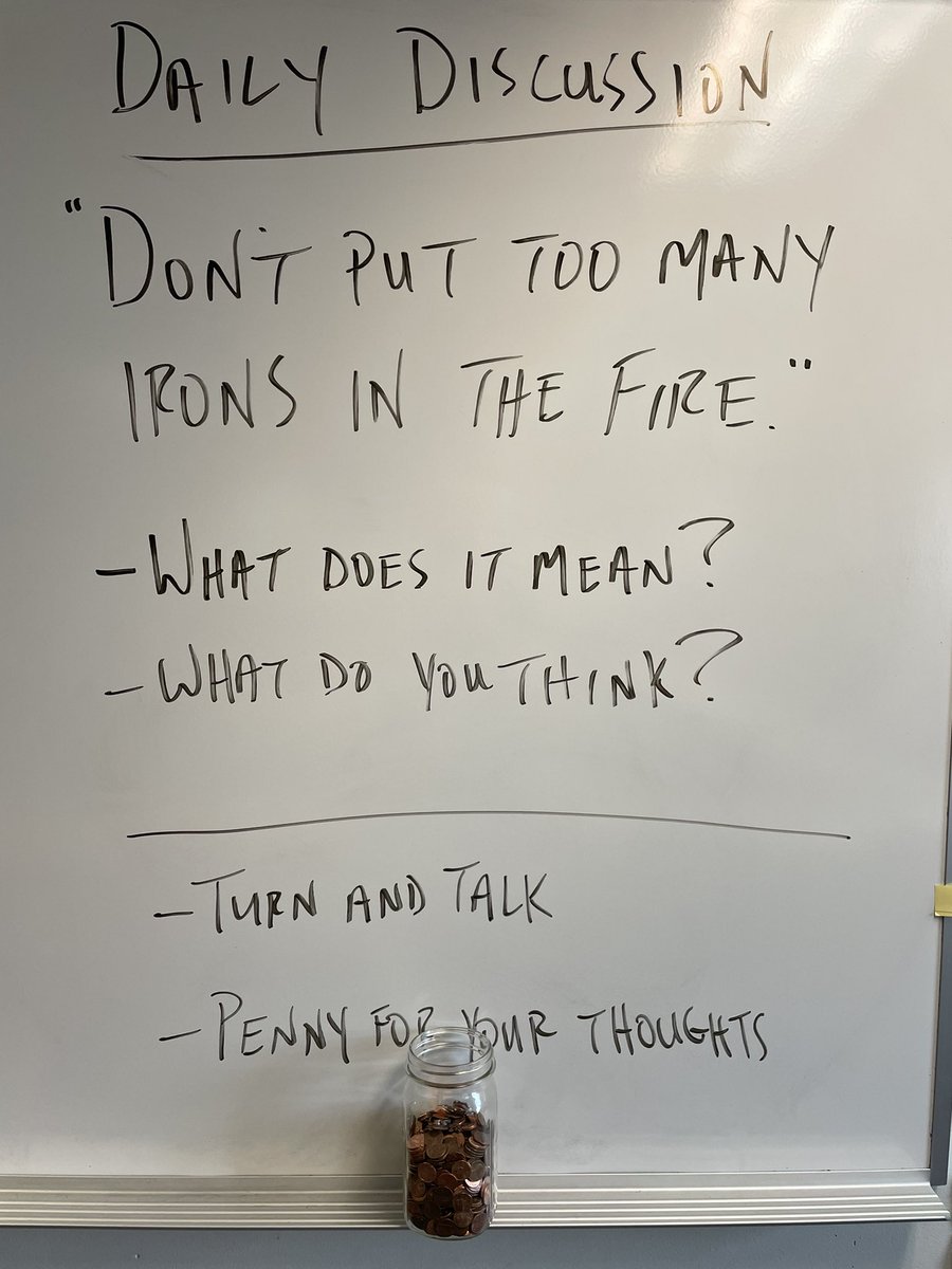 Never been a fan of token reward systems, but am a big fan of token novelty approaches. For our #DailyDiscussion, I am going to give kids pennies for their thoughts. Little matters more to me than their voices. #Project180 #ProverbialPenny