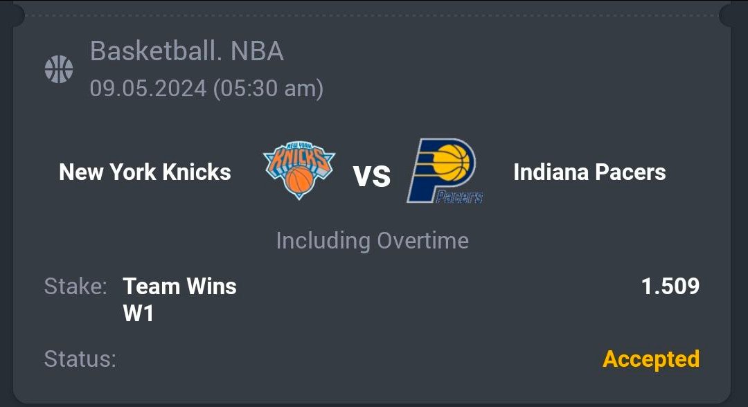 Basketball - NBA

🏀 New York Knicks ML
🔖 1.50
💵 21 Units

#GamblingTwitter #SportsBetting #TeamParieur #SportsBet #Betting #FreePicks #A3RBET #SportsBettor

#NBA #NBATwitter #NBA75 #NBAPicks #NBABets #NBA24 #nyknicks #IndianaPacers #Indiana #Pacers #BoomBaby

Like + RT