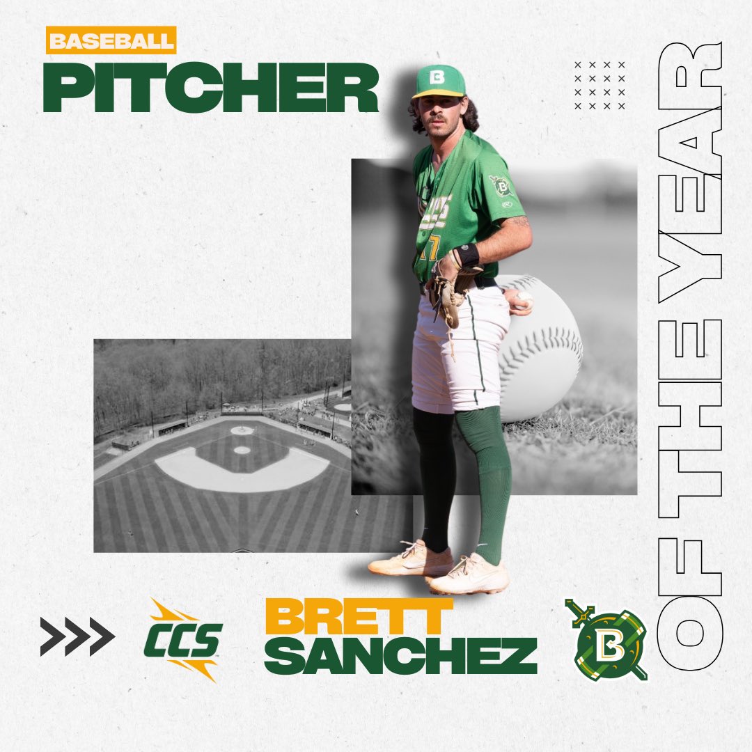 Congratulations to Belhaven's Brett Sanchez for winning this year's CCS Baseball Pitcher of the Year Award!

🔗: tinyurl.com/y3sv6vtn

⚾️| #CCS | #CCSBSB | #CCSChampionships