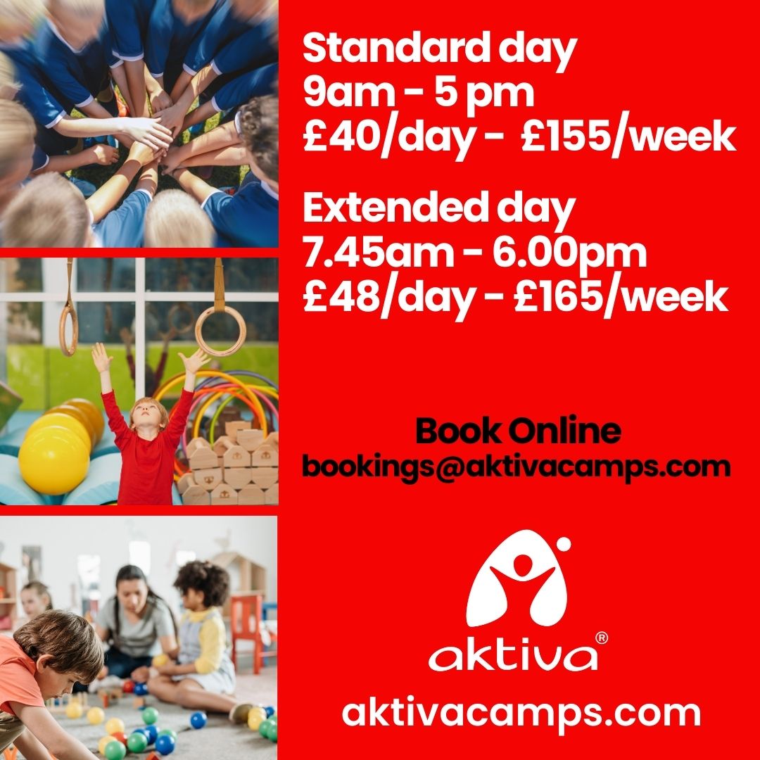 Only 3 weeks until our #mayhalfterm camps start! Choose from 7 #aktivacamps. We offer a variety of activities for #children to enjoy. Keep your child active & engaged! Book now 👇 aktivacamps.com
#acton #ealing #hammersmith #chiswick #uxbridge #fulham #holidaycamp #sports