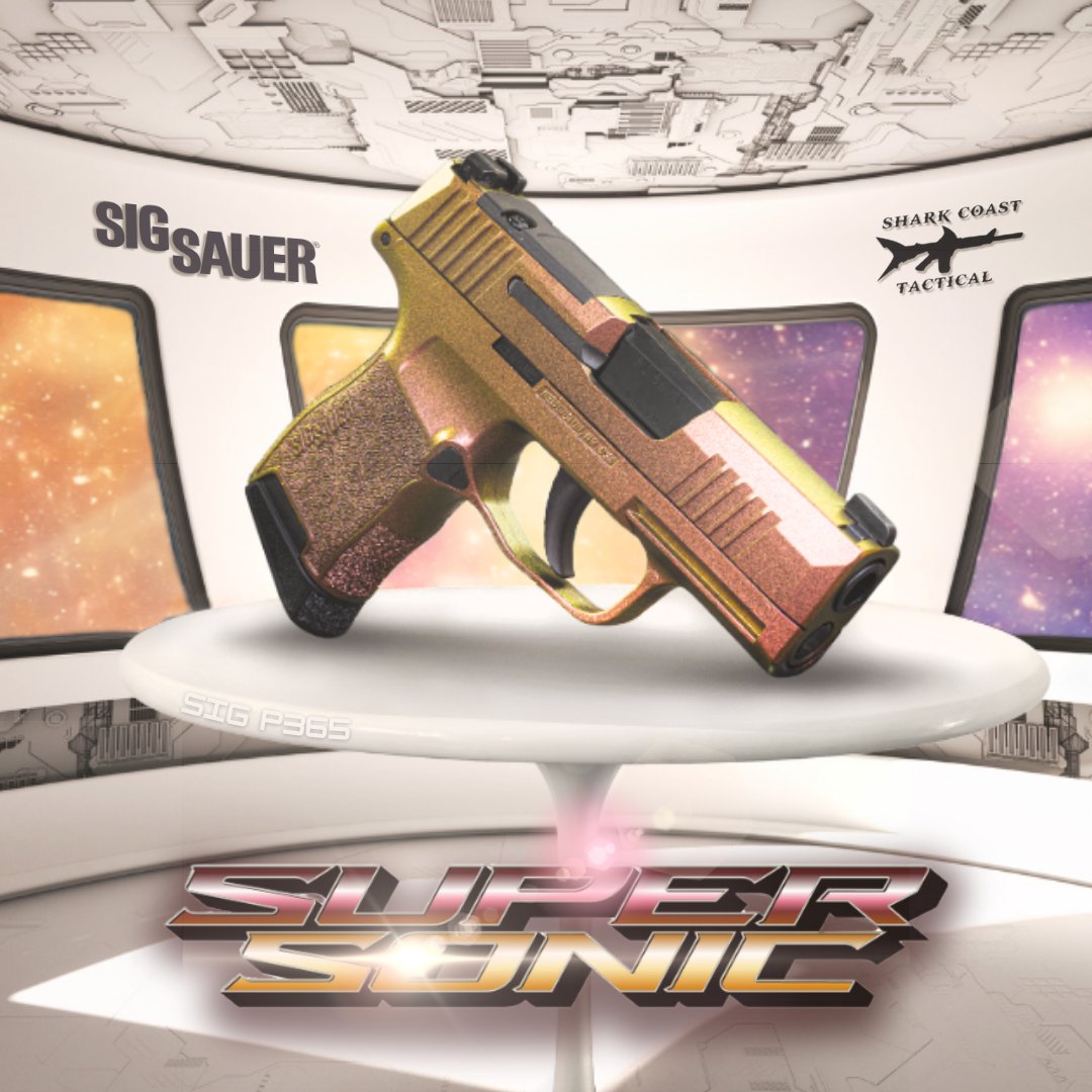 billhicksco's tweet photo. NEW from Shark Coast Tactical the SUPERSONIC for the SIG SAUER P365 ☄️ With its mesmerizing color-changing Cerakote finish adorning both the slide and frame, the Supersonic captivates with every glance, shifting hues like the speed of sound💥
#p365 #bhcco #sigsauerinc #supersonic https://t.co/vq74U0w51B