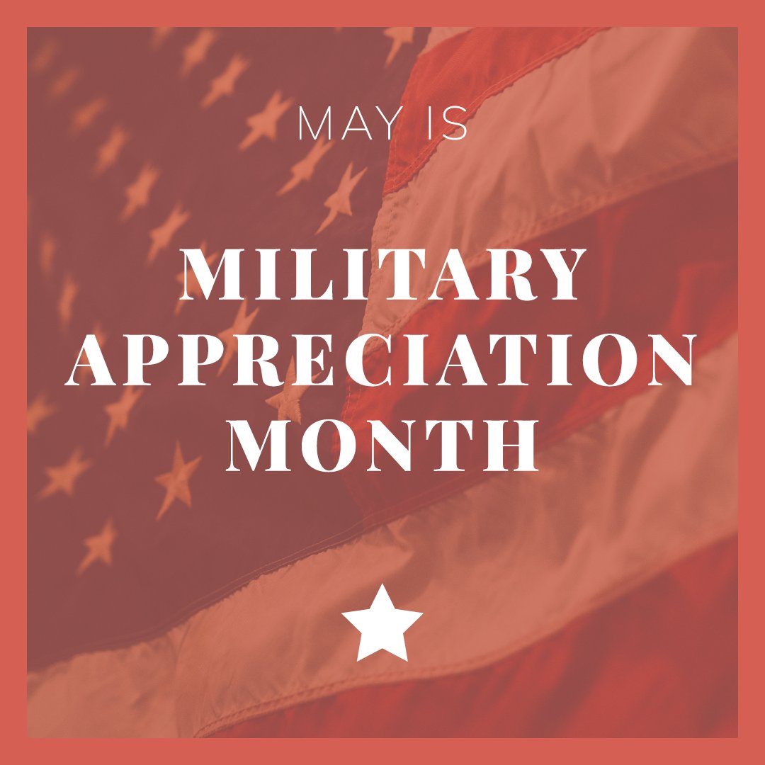 Saluting our heroes: May we honor, salute, and thank those who bravely defend our freedom. Happy Military Appreciation Month! #HonorOurHeroes #ThankYouForYourService