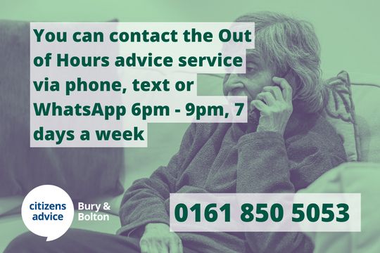 Need advice outside of regular hours? You can contact our out of hours service! 📆 7 days a week 🕙 6pm - 9pm ☎️ 0161 850 5053