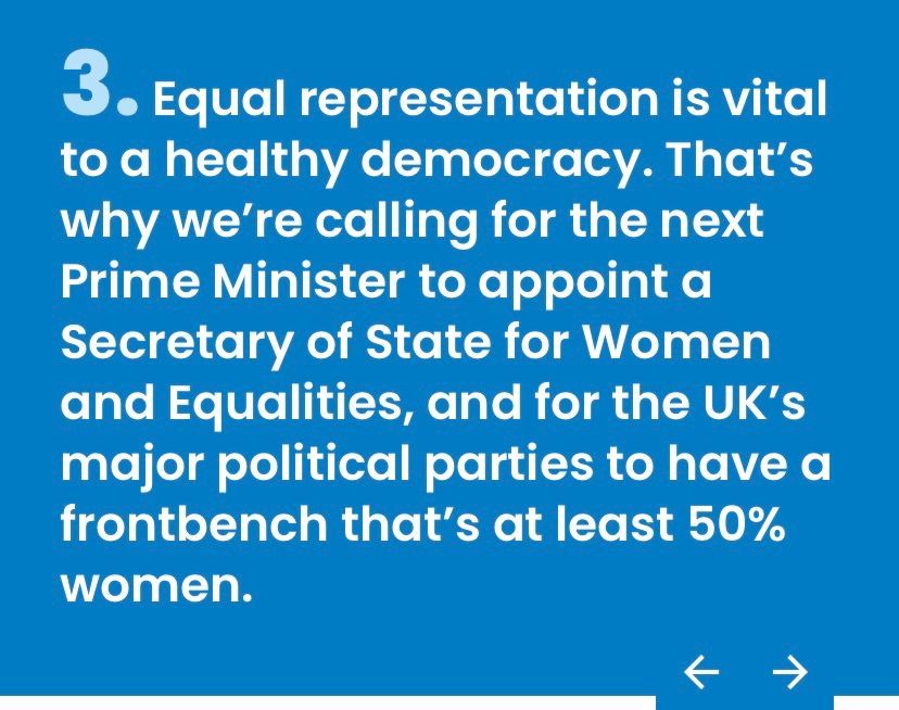 50:50 Parliament fully supports the @Girlguiding Asks for the next #Government. No.3 caught our eye in particular. I hope those in the corridors of power are listening. #equality #listentowomenandgirls #ukpolitics #manifesto #representation