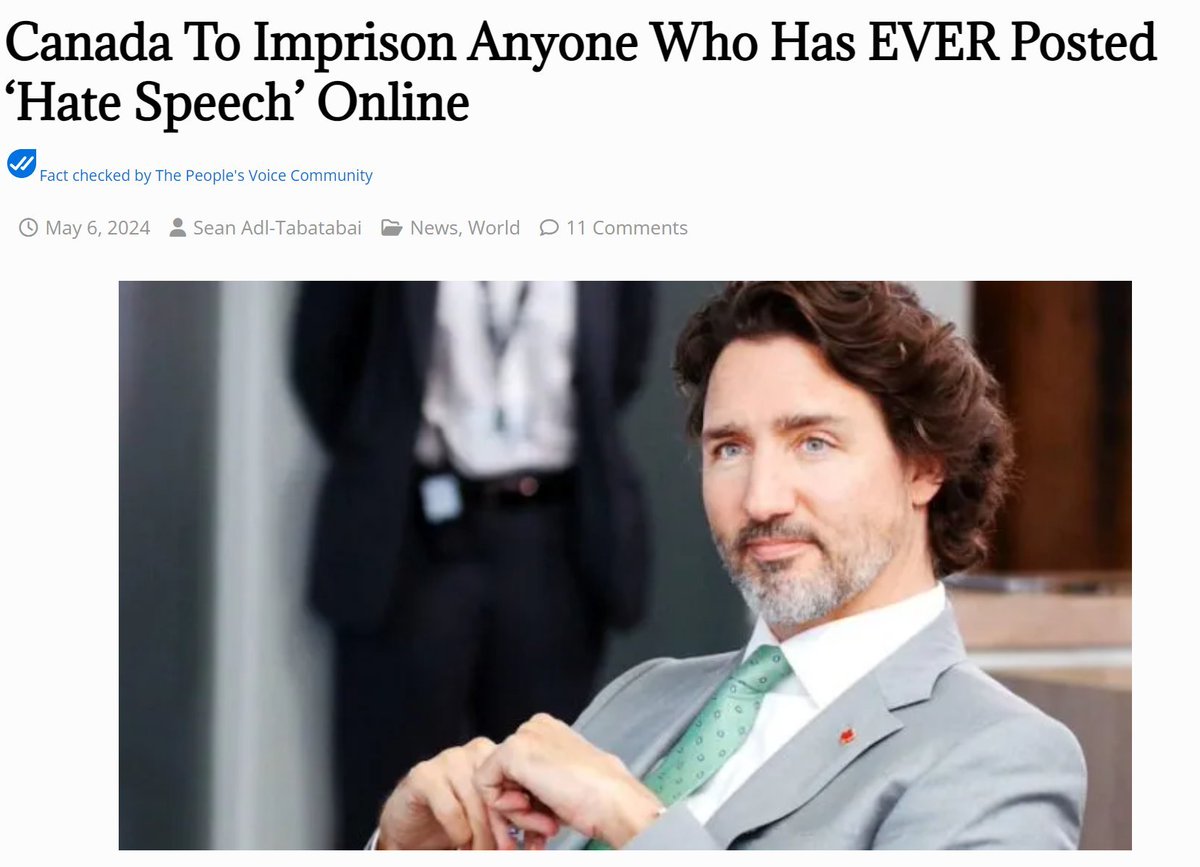 Canadá avanza con la Ley de Daño en Línea, C-63:

Esta ley otorga un poder orwelliano para rastrear "discurso de odio" en Internet y arrestar a sus propagadores incluso de forma retroactiva.

Tras el intento de censura en Telegram, ¿Piensas que España seguirá este camino?