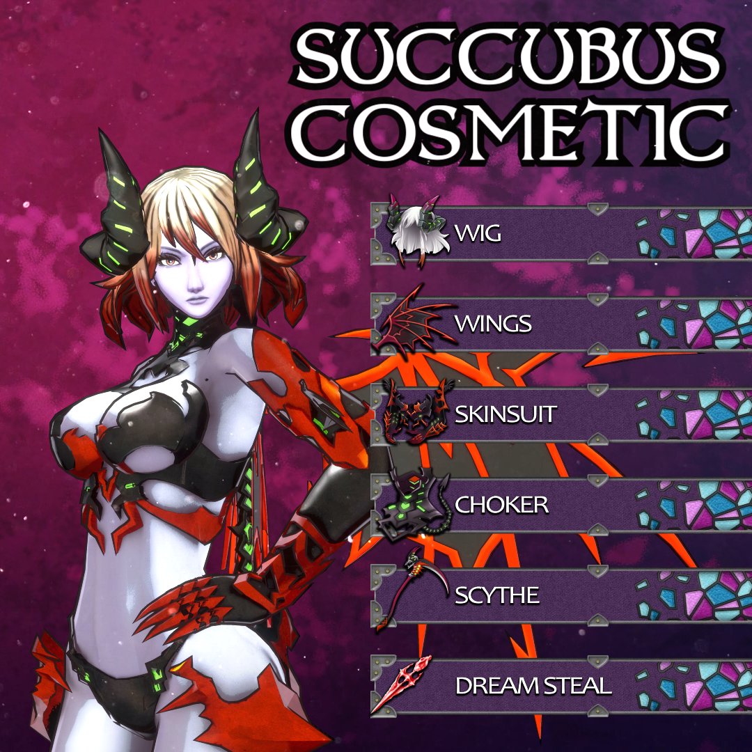 The Succubus Premium DLC  Cosmetic Pack for Miriam is available tomorrow on PC,  Xbox and PlayStation. (May 16 for Switch). The pack includes upgradeable equipment for Miriam and a new shard. 

More info here: 505.games/BSROTNChaosVsU…  

#BloodstainedROTN