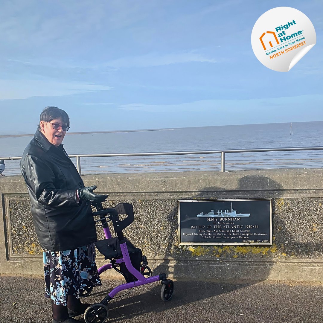 Anne's day out to Burnham on Sea with her dedicated Caregiver - creating cherished memories and spreading smiles along the way. Moments like these make every journey special at Right at Home! 🌊💖 #ClientAdventures #CareCompanionship #MakingMemories