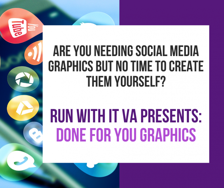 Does creating your own images take up a lot of your time that could be spent on money-making activities?  Well, we have a solution for you! Let Run With It VA create the graphics for you! Learn more here: runwithitva.com/done-for-you-s… #socialmedia #digitalmarketing #businesstip
