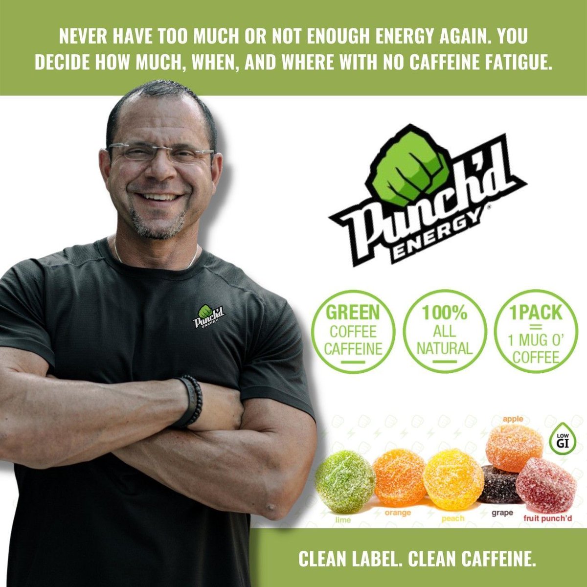Get YOUR competitive edge in everything YOU do! 🔥 Clean label. Clean caffeine. Punch'd Energy. PunchdEnergy.com