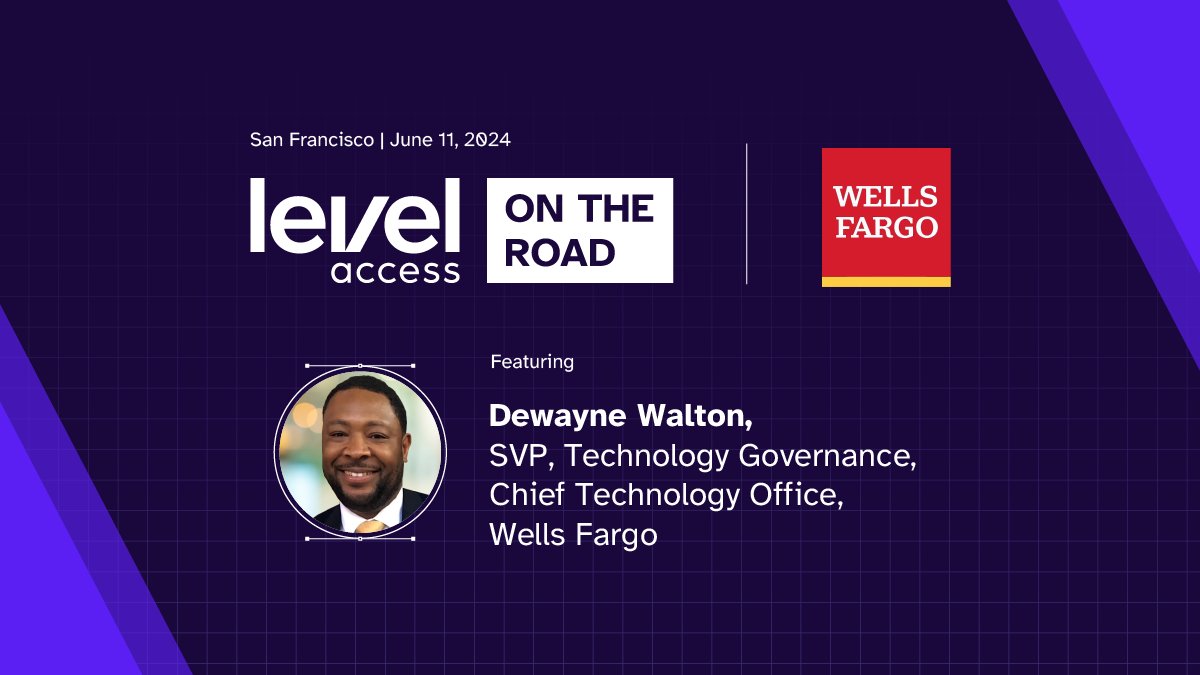 Exciting news for our friends in San Francisco: Dewayne Walton, SVP of Technology Governance, Chief Technology Office, @WellsFargo will be the keynote speaker for our #LevelOnTheRoad event on June 11! Sign up while space is available: hubs.ly/Q02wpt0b0