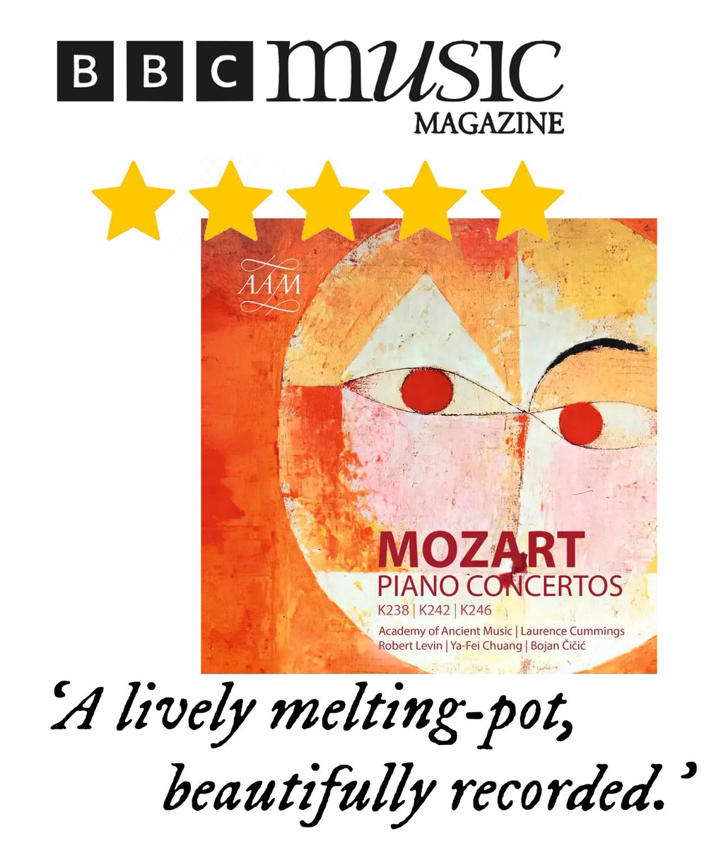 ‘If the sound is one delight, others include the deft playing, sprightly tempos, and dynamics that convey drama without ever being exaggerated.’

⭐️ ⭐️ ⭐️ ⭐️ ⭐️ from @MusicMagazine & May’s Concerto Choice!

classical-music.com/reviews/mozart…