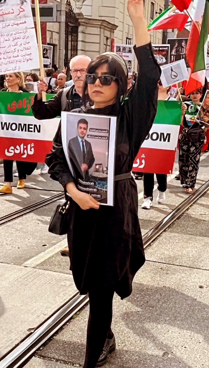 This is #MahmoudMehrabi’s sister. Mahmoud has been sentenced to execution for speaking out against the regime in Iran. His sister has issued multiple heartfelt appeals on behalf of her brother: “My brother was the voice of our youth. In the same way, I am the voice of my brother…