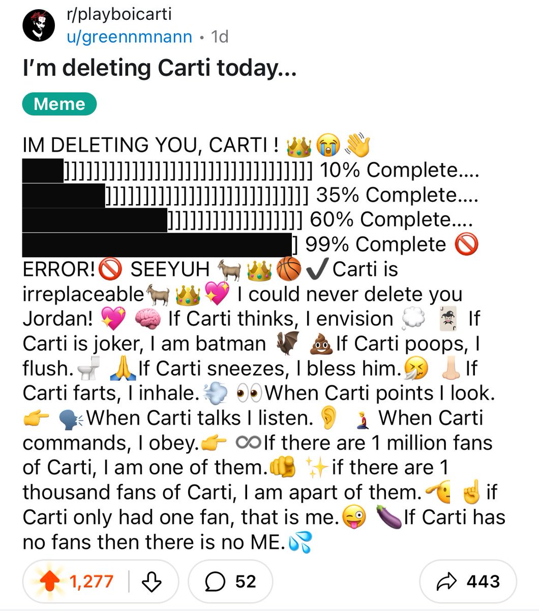 Carti fans are not real 😭