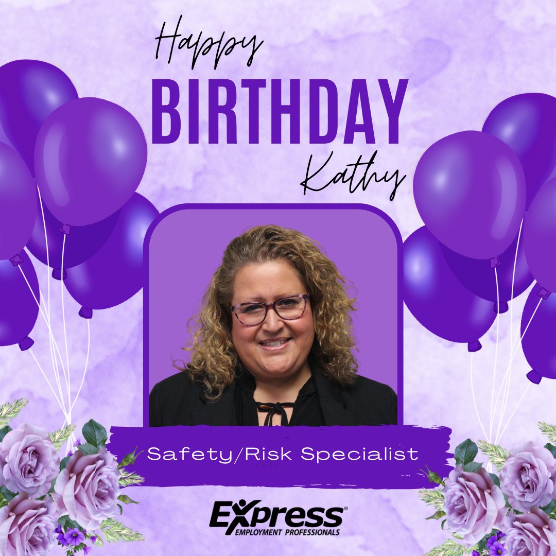 🎉Wishing you a Happy Birthday from the entire team! We hope you have an awesome day Kathy! 🥳
#ExpressPros #Celebrate #HappyBirthday
