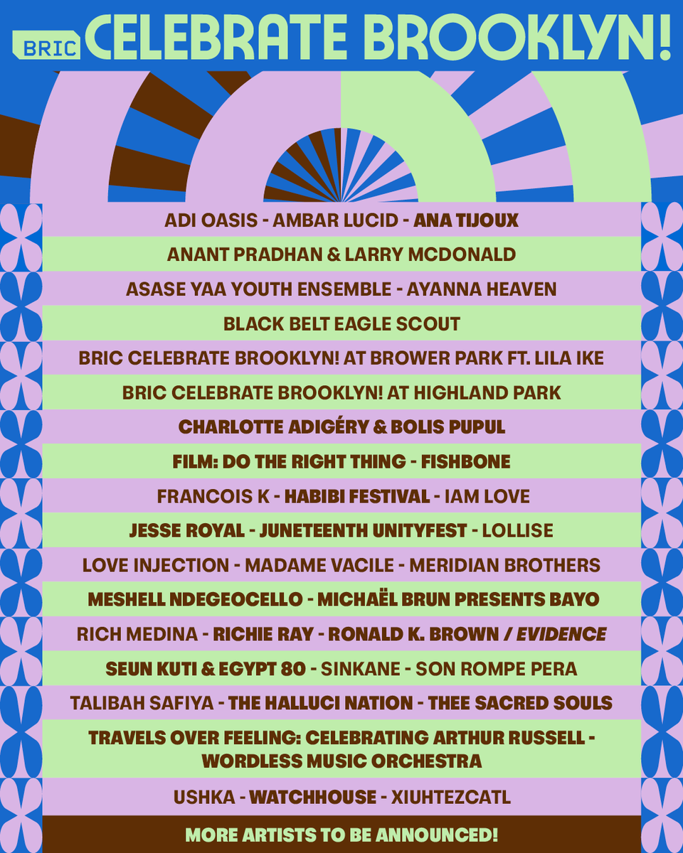 We’re back, baby! 🎉 Our long-awaited season lineup is finally here…with even more TBA! This 2024 #CelebrateBrooklyn season is kicking off @prospect_park on 6/8 to celebrate all that is #RaisedByBrooklyn. RSVP for a chance to win 2 Tent passes: bricartsmedia.org/celebrate-broo….