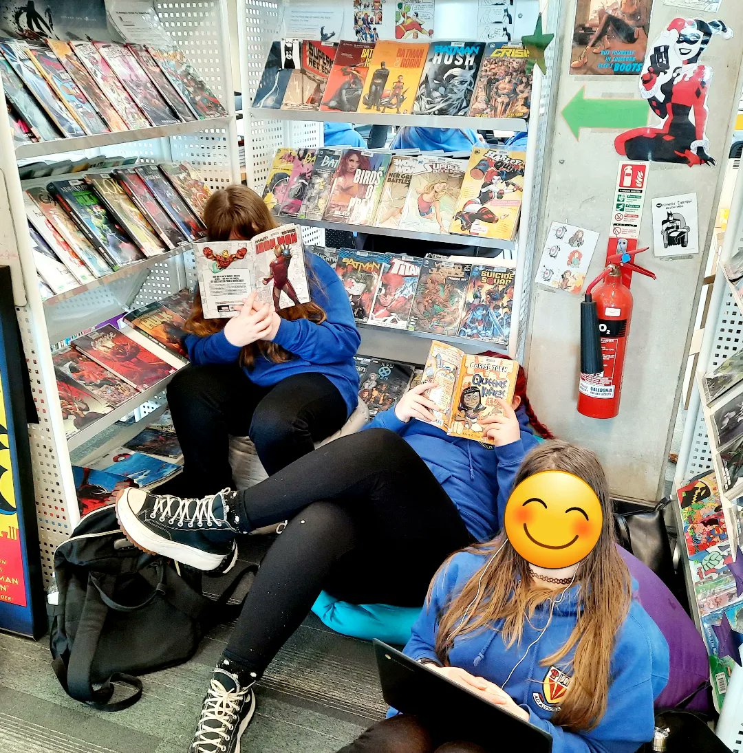 BrechinHighLib's tweet image. Some library time for chillaxing, and reading for pleasure with Ms Thompson's S2 English class.
#ProudToBeBrechin