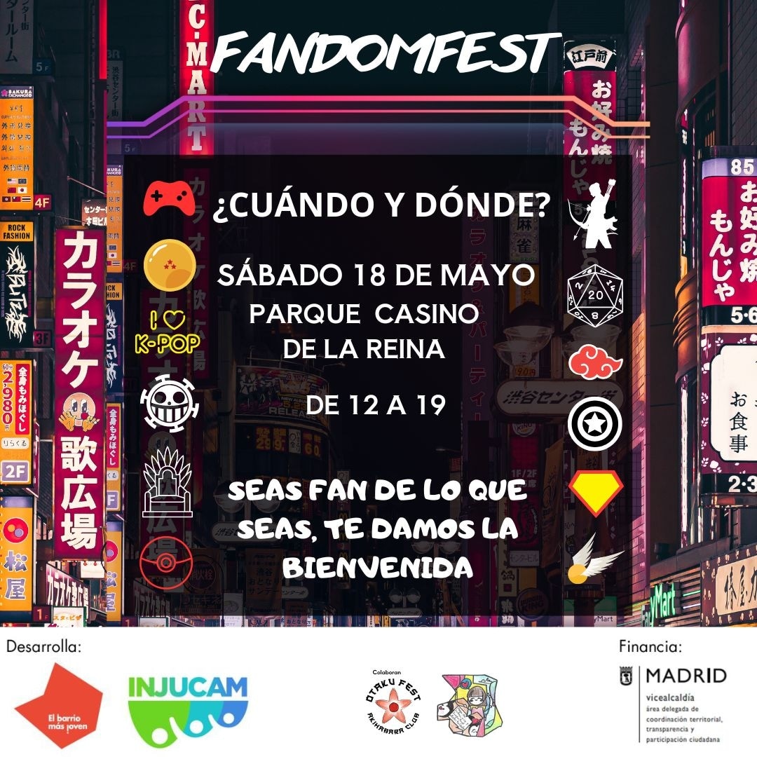 Se viene #fandomfest creado por la chavalada de los barrios en los que trabajamos desde @Fed_Injucam