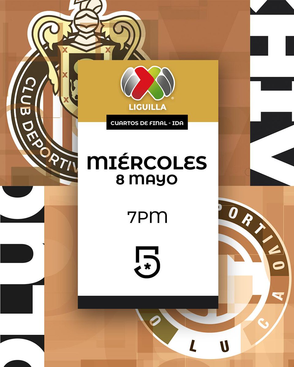 Tiempo de liguilla. #LoNuestroEsElFutbol HOY A las 7:00 PM Por @MiCanal5