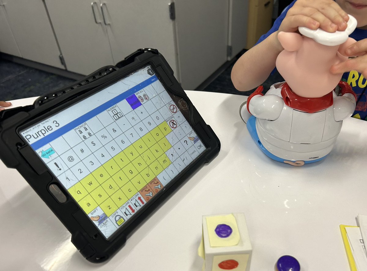 What better way to help your student find their voice than through play? Dynamic duo Ms Reynolds and SLP Ms Orloski <a href="/WashMillES/">Washington Mill ES</a> helped their student expand commenting skills while giggling &amp;  playing Pop the Pig. Celebrate independent commenting! #AAC #StudentVoice