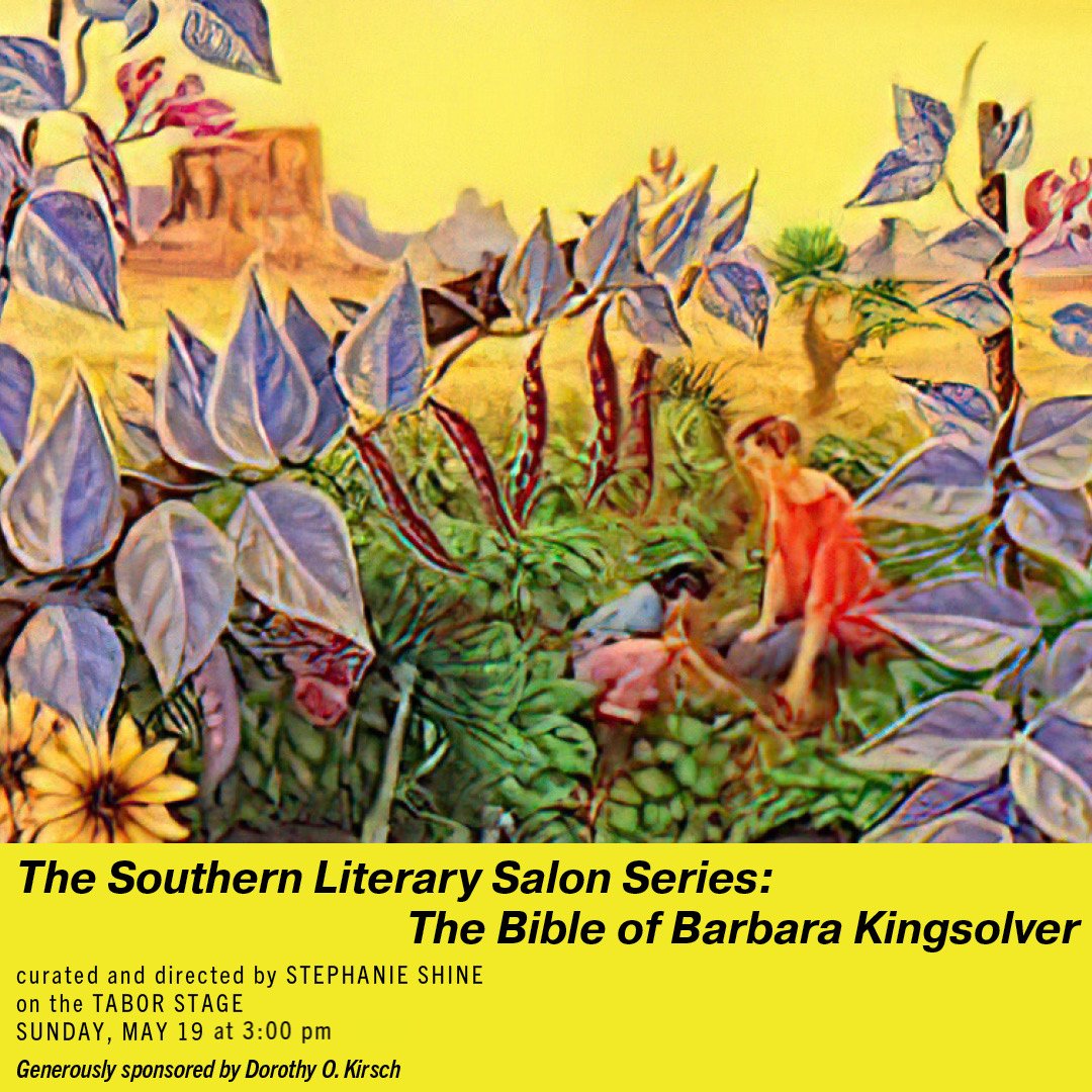 Join us for the next installment of our Southern Literary Salon Series: THE BIBLE OF BARBARA KINGSOLVER! Enjoy this social hour of curated readings & discussions that will explore Kingsolver's works, with a signature cocktail or 2. Reserve your tickets! tnshakespeare.org/bible-of-barba…