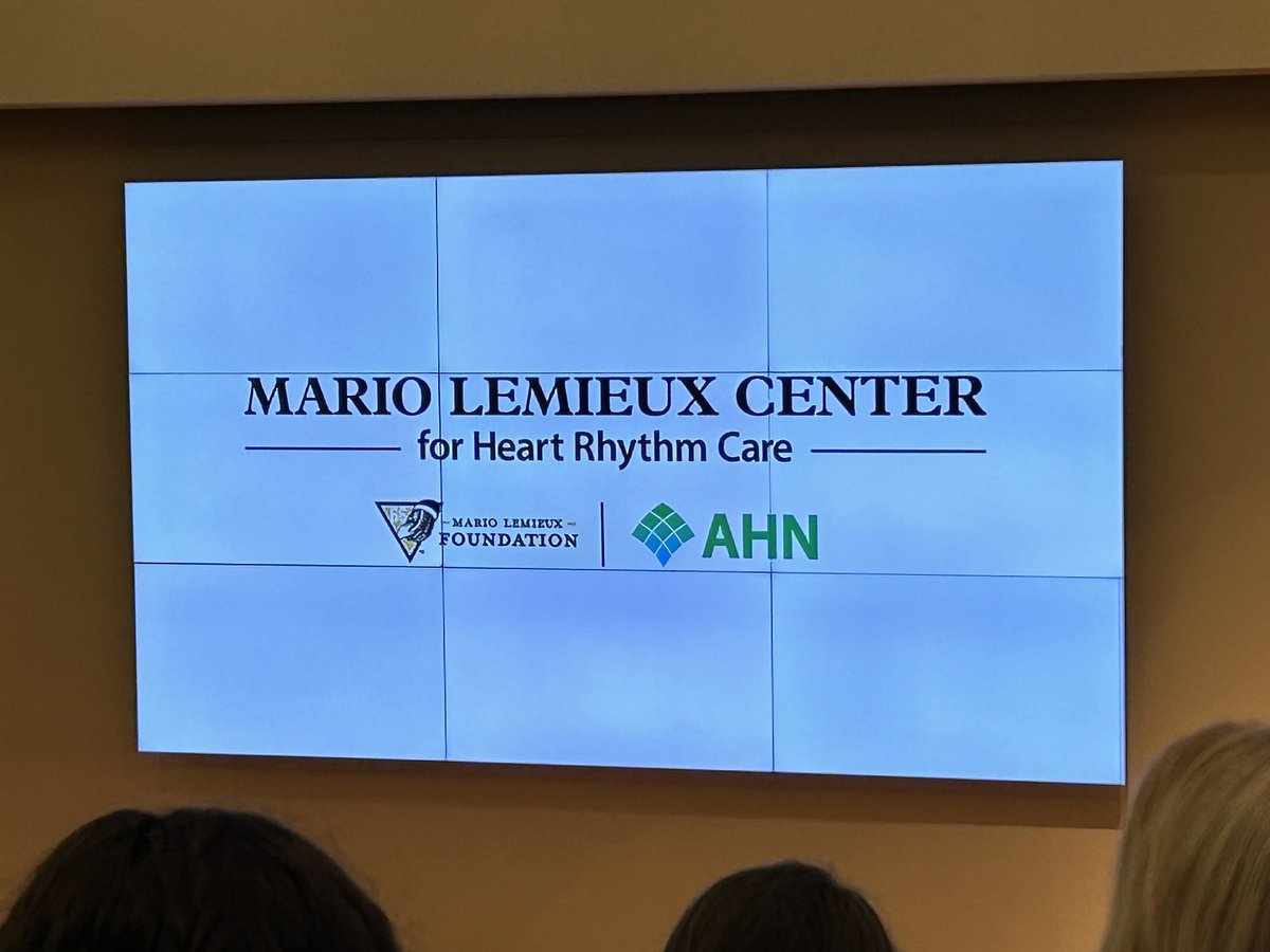 Mario Lemieux on hand at AGH today as his foundation announces a $2.5 million donation to Allegheny Health Network. Highmark will match the donation. The $5 million will create the Mario Lemieux Center for Heart Rhythm Care. @WPXI