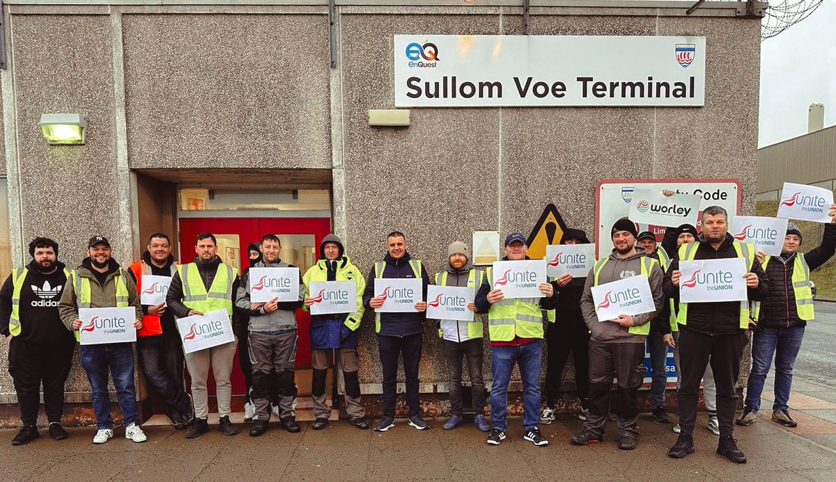 Solidarity to our members at Worley Services & Altrad Services taking action & demanding a better deal on jobs, pay & conditions in Shetland. Both companies should now be in no doubt that our members are resolute in their determination to secure a better working environment.