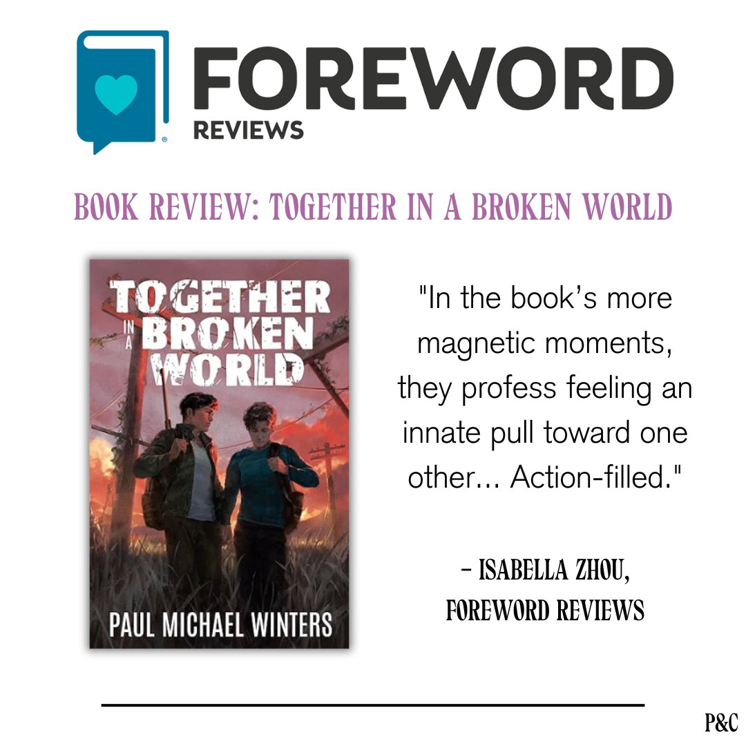 The rave reviews are coming in for Paul Michael Winters' debut novel, Together in a Broken World! Swipe through for the reviews from Kirkus, Booklist, and Foreword. Pre-order your copy of the YA queer romance today! 
#mmromance #yaromance #lgbtqbooks #lgbtbooks #dystopianromance